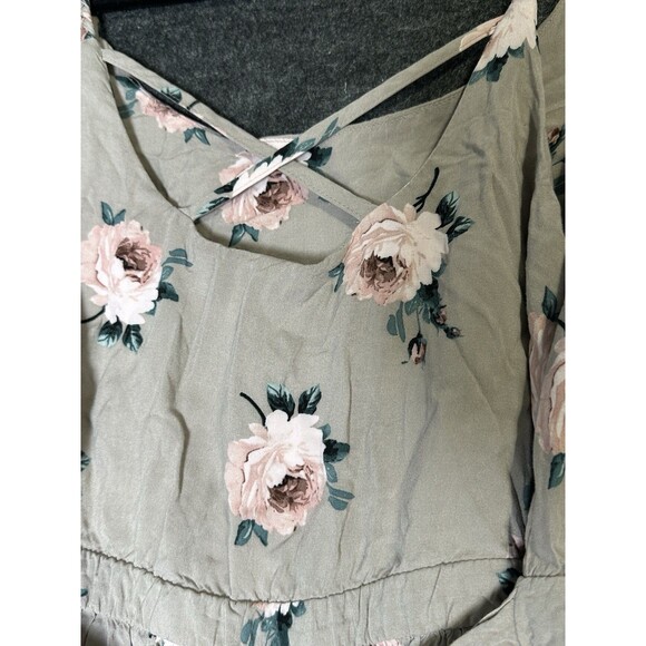 Torrid Womens Maxi Dress Size 2X Short Gray Tiered Floral Boho Garden Party 2S - Picture 6 of 7